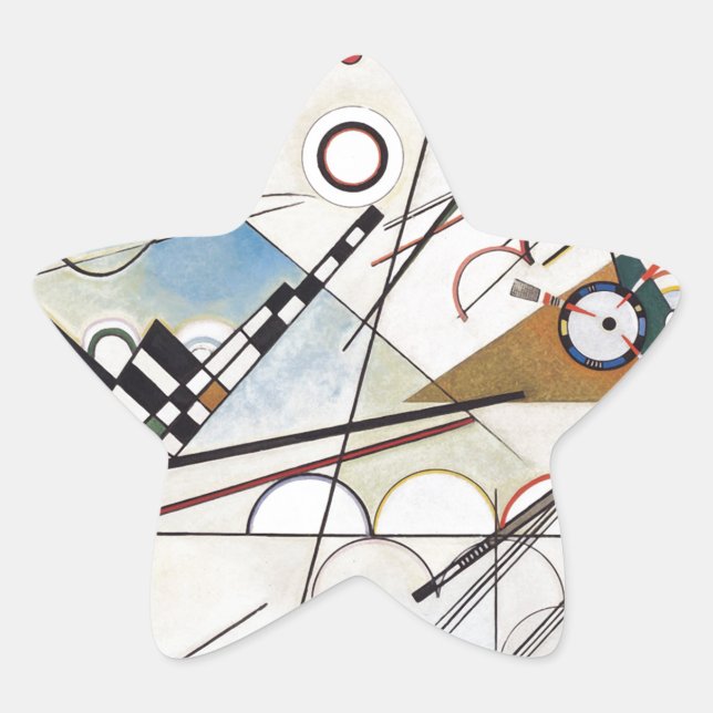 Kandinsky 1923/composition viii/pixdezines star sticker (Front)