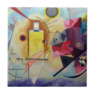 Kandinsky 1925/yellow/red/blue/pixdezines ceramic tile