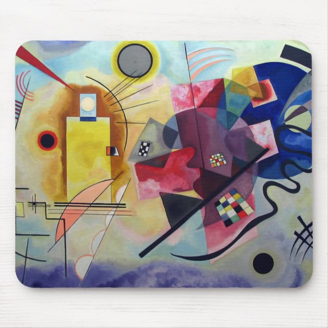 Kandinsky 1925/yellow/red/blue/pixdezines mouse pad (Front)