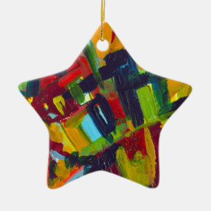 Kandinsky 304 Colourful Abstract Artwork Ceramic Ornament
