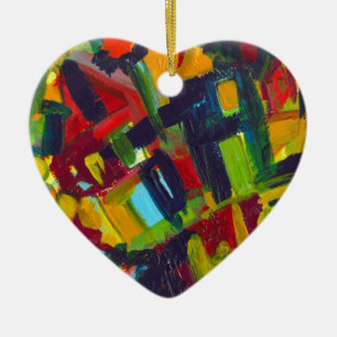 Kandinsky 304 Colourful Abstract Artwork Ceramic Ornament