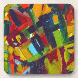 Kandinsky 304 Colourful Abstract Artwork Coaster