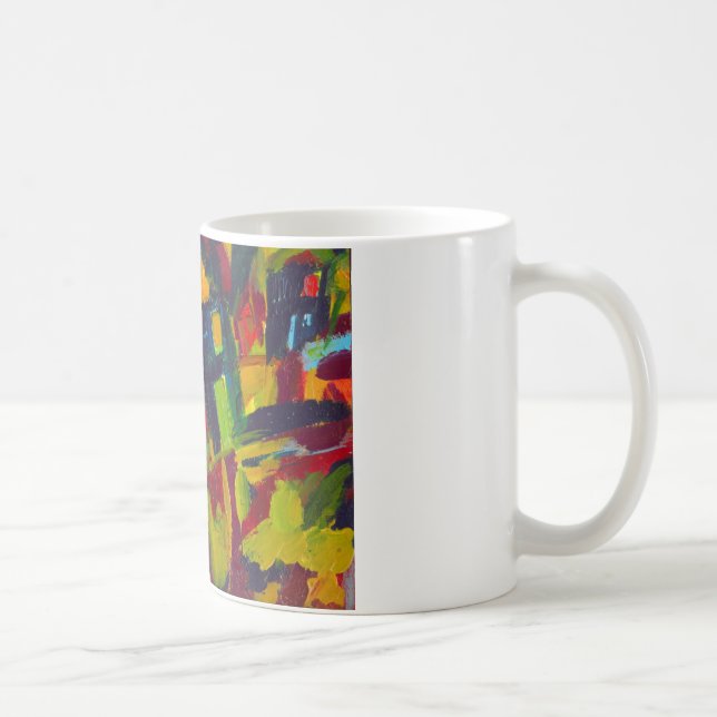 Kandinsky 304 Colourful Abstract Artwork Coffee Mug (Right)