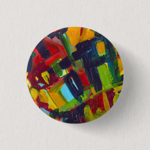 Kandinsky '304' Colourful Abstract Painting 3 Cm Round Badge
