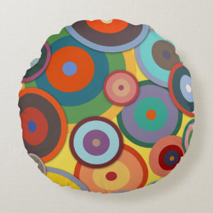 Kandinsky #3 round cushion
