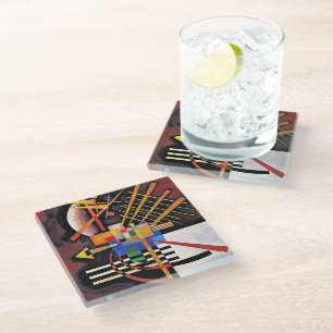 Kandinsky - Above and Left, Glass Coaster