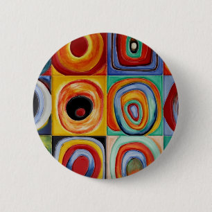 Kandinsky Abstract Art 6 Cm Round Badge