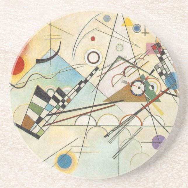 Kandinsky Abstract art Coaster (Front)