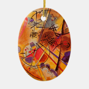 Kandinsky Abstract Artwork Ceramic Tree Decoration