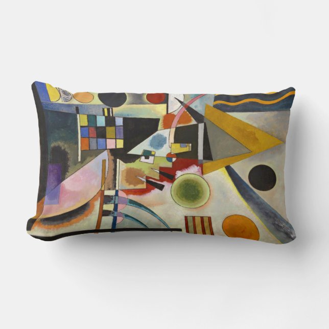 Kandinsky Abstract Artwork Lumbar Cushion (Front)