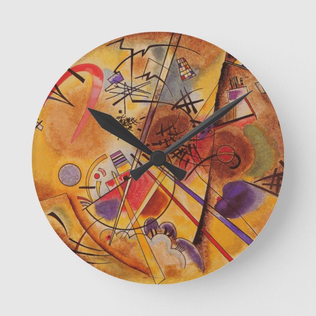 Kandinsky Abstract Artwork Round Clock (Front)