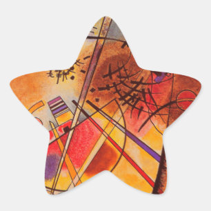 Kandinsky Abstract Artwork Star Sticker