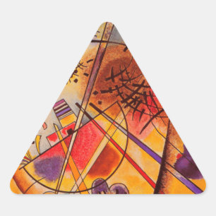 Kandinsky Abstract Artwork Triangle Sticker