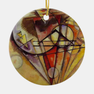 Kandinsky Abstract Circles Ceramic Tree Decoration