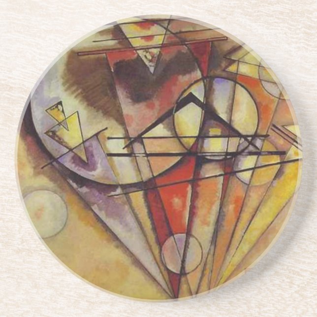 Kandinsky Abstract Circles Coaster (Front)