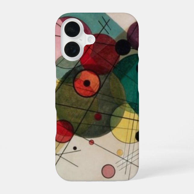 Kandinsky Abstract Circles iPhone 16 Case (Back)