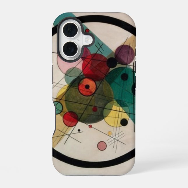 Kandinsky Abstract Circles iPhone 16 Case (Back)