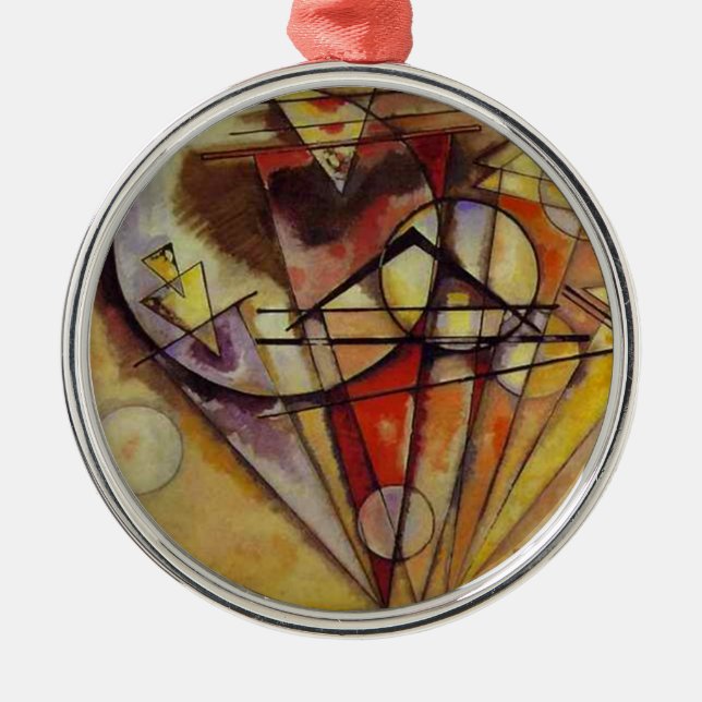Kandinsky Abstract Circles Metal Tree Decoration (Front)