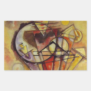 Kandinsky Abstract Circles Rectangular Sticker
