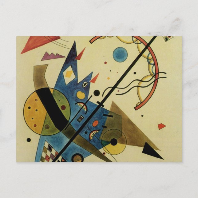 Kandinsky Abstract Circles Shapes Postcard (Front)