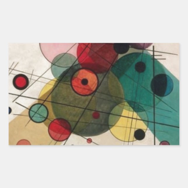 Kandinsky Abstract Circles Sticker (Front)