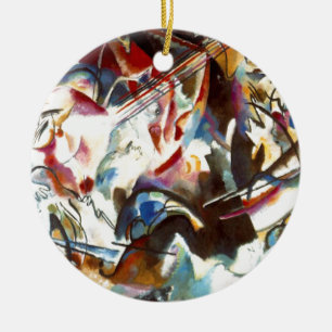 Kandinsky Abstract Composition VI Ceramic Tree Decoration