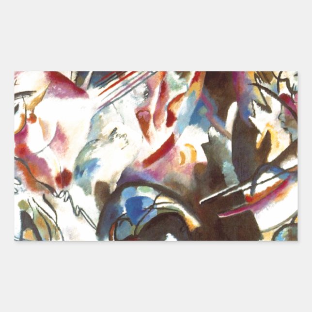 Kandinsky Abstract Composition VI Rectangular Sticker (Front)