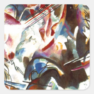 Kandinsky Abstract Composition VI Square Sticker