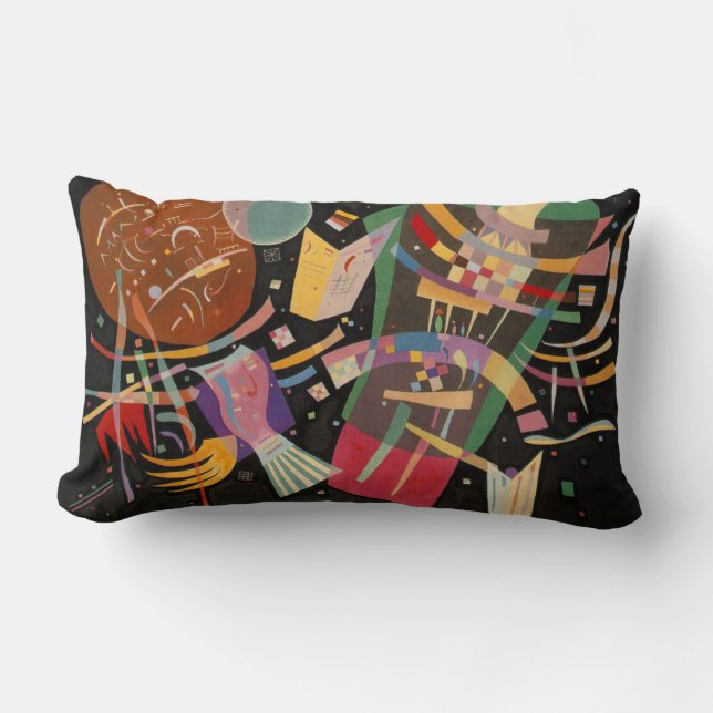 Kandinsky Abstract Composition X Lumbar Cushion (Front)