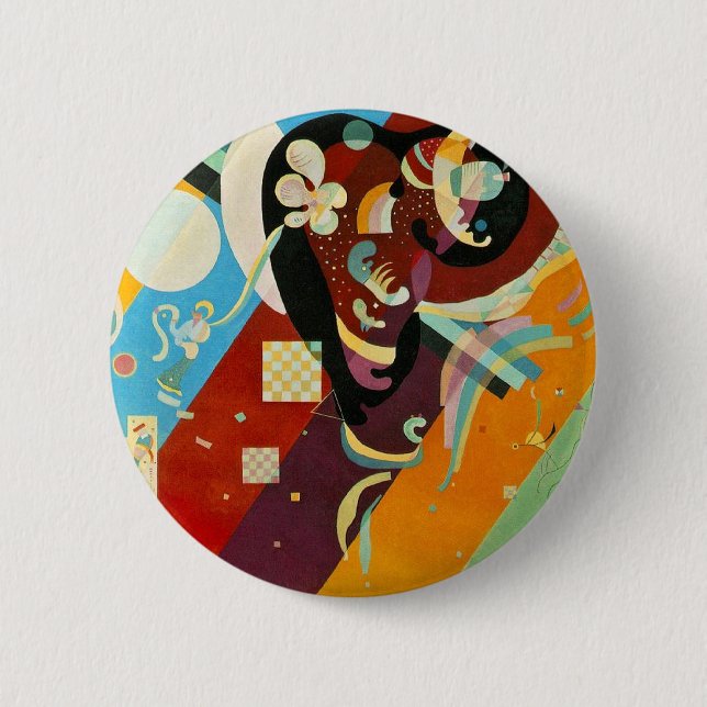 Kandinsky Abstract Compositon IX 6 Cm Round Badge (Front)