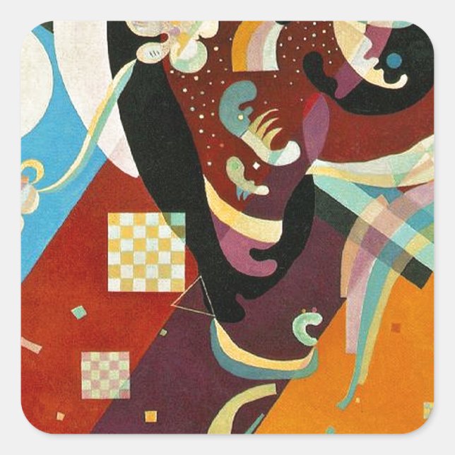 Kandinsky Abstract Compositon IX Square Sticker (Front)