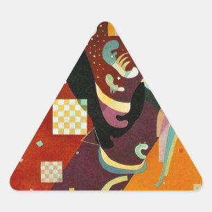 Kandinsky Abstract Compositon IX Triangle Sticker