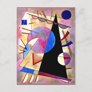Kandinsky - Abstract Cubism with Pinks and Blues Postcard