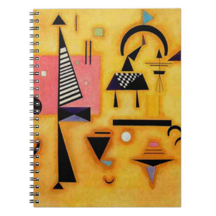 Kandinsky Abstract Decisive Pink Geometric Shapes Notebook
