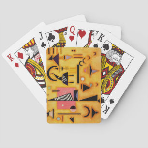 Kandinsky Abstract Decisive Pink Geometric Shapes Playing Cards