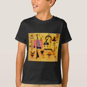 Kandinsky Abstract Decisive Pink Geometric Shapes T-Shirt