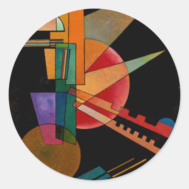 Kandinsky - Abstract Interpretation Classic Round Sticker (Front)