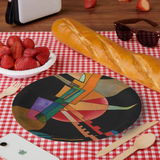 Kandinsky - Abstract Interpretation Paper Plate (Picnic)