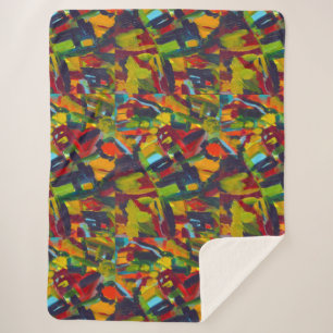 Kandinsky Abstract Modern Art Professional Sherpa Blanket
