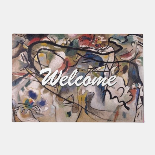 Kandinsky Abstract Modern Art Professional Welcome Doormat (Front)