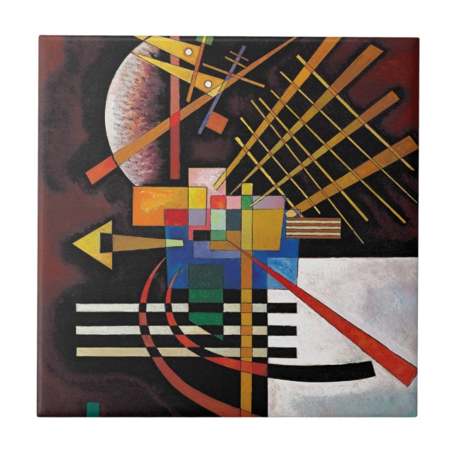 Kandinsky Abstract Painting Classical Artwork Ceramic Tile (Front)
