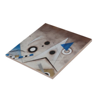 Kandinsky abstract painting mid century modern art ceramic tile