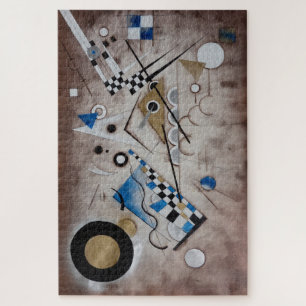 Kandinsky abstract painting mid century modern art jigsaw puzzle