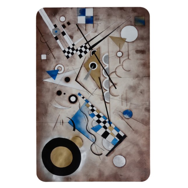 Kandinsky abstract painting mid century modern art magnet (Vertical)