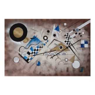 Kandinsky abstract painting mid century modern art photo print
