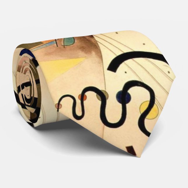 Kandinsky Abstract Painting Tie (Rolled)