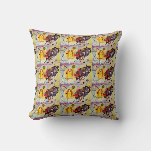 Kandinsky Abstract Red Blue Yellow Cushion (Front)