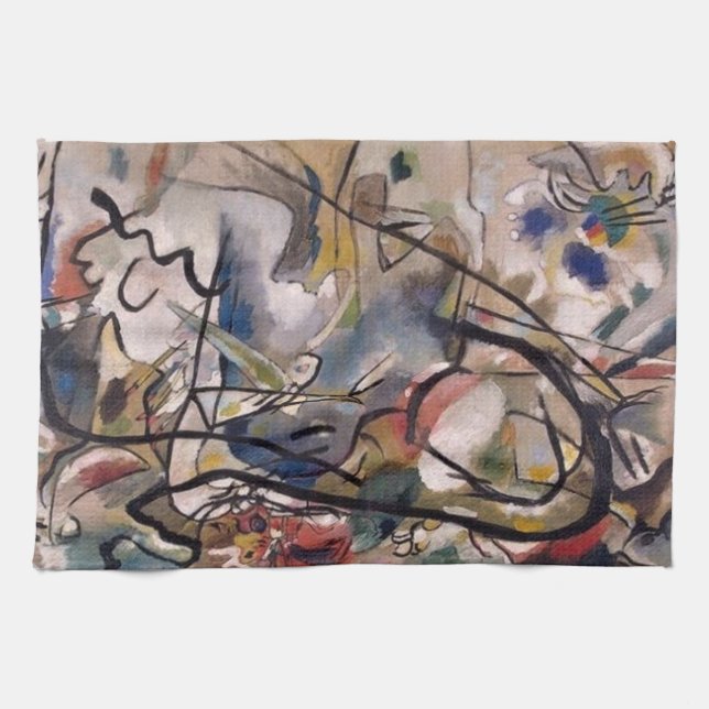 Kandinsky Abstract Tea Towel (Horizontal)