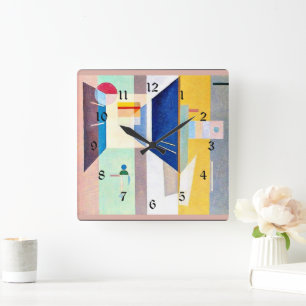 Kandinsky - After Right - To The Left, Square Wall Clock