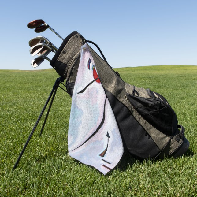 Kandinsky - Angular Line Golf Towel (Green)